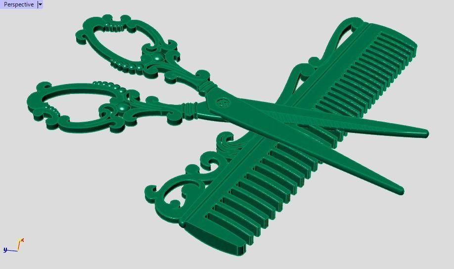 scissor PENDANT 3D print model_25