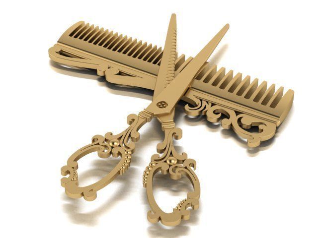 scissor PENDANT 3D print model_22