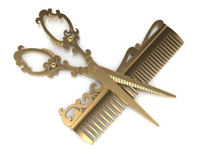 scissor PENDANT 3D print model_10