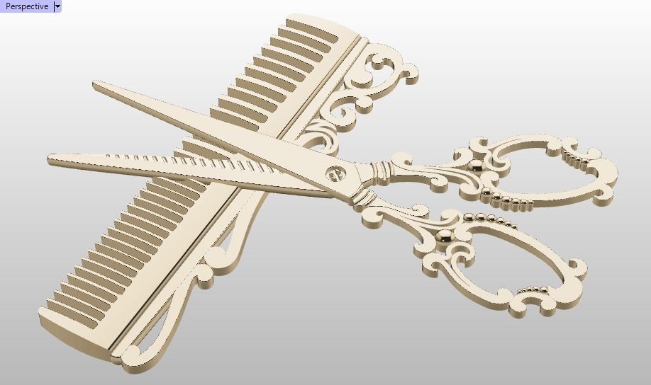 scissor PENDANT 3D print model_21