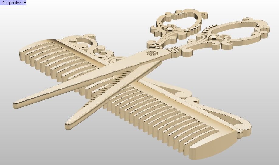 scissor PENDANT 3D print model_24