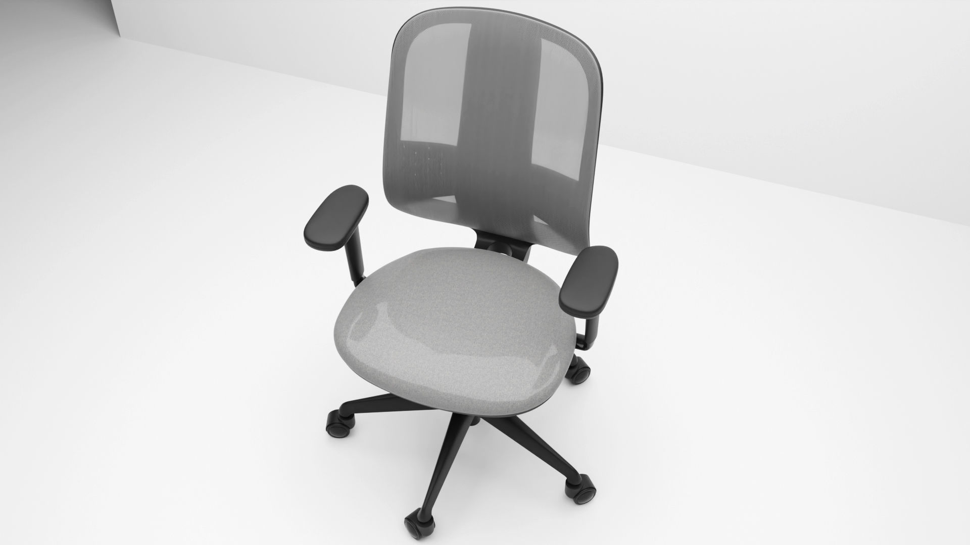 Office Chair Low-poly 3D model_3