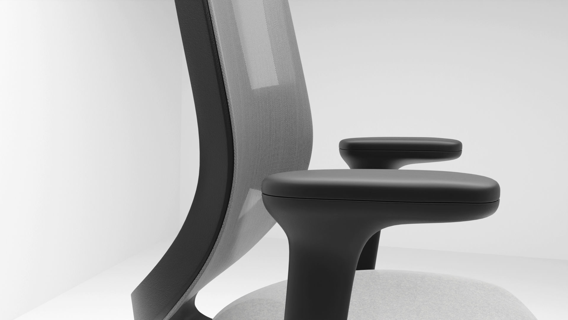 Office Chair Low-poly 3D model_5