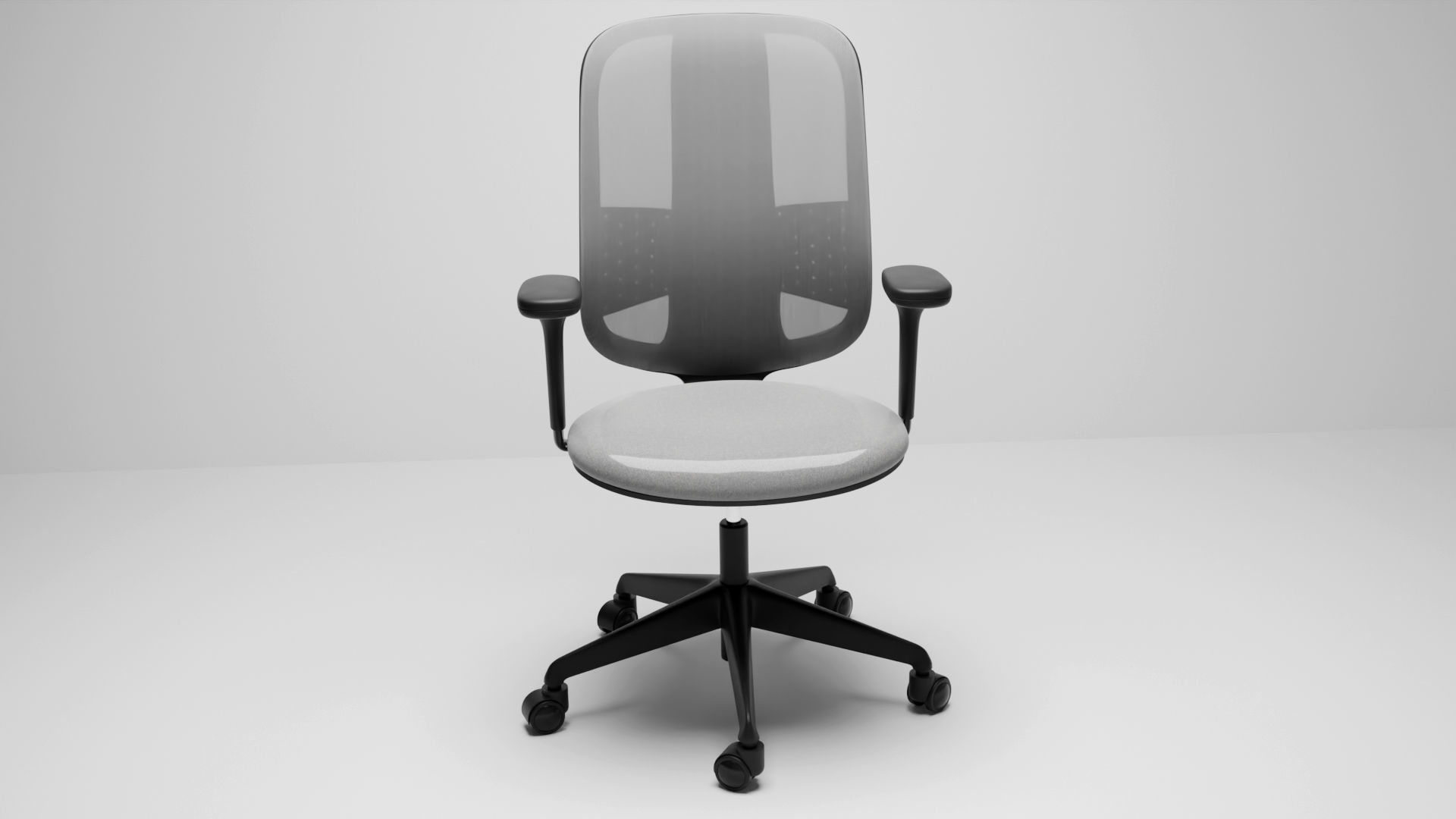 Office Chair Low-poly 3D model_2