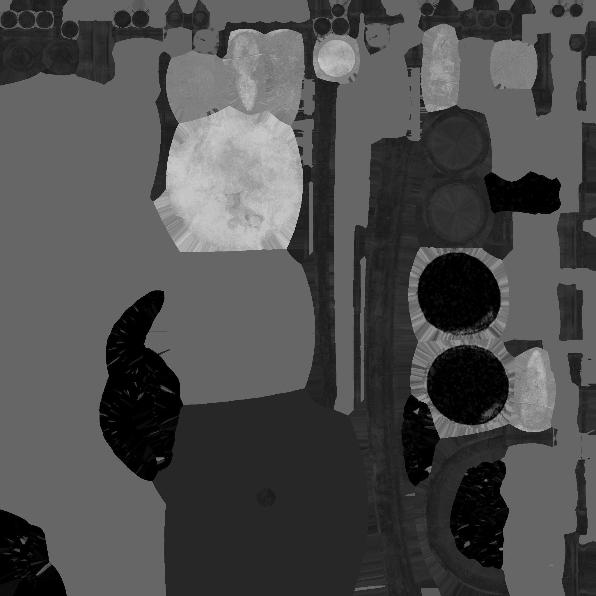 Brain Robot G01 Black Copper - SciFi Character Design Low-poly 3D model_27