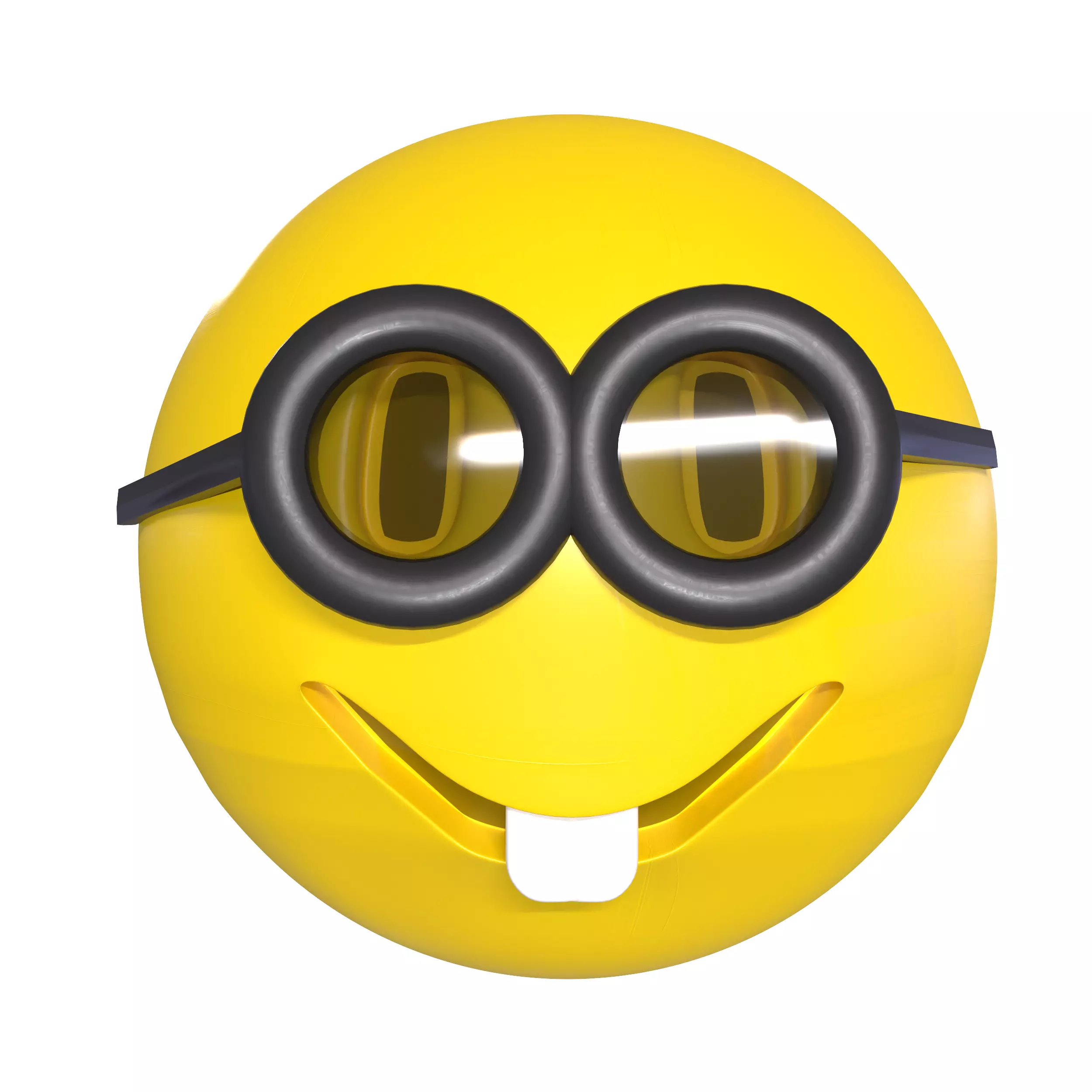 Emoji egg with goggles 3D model