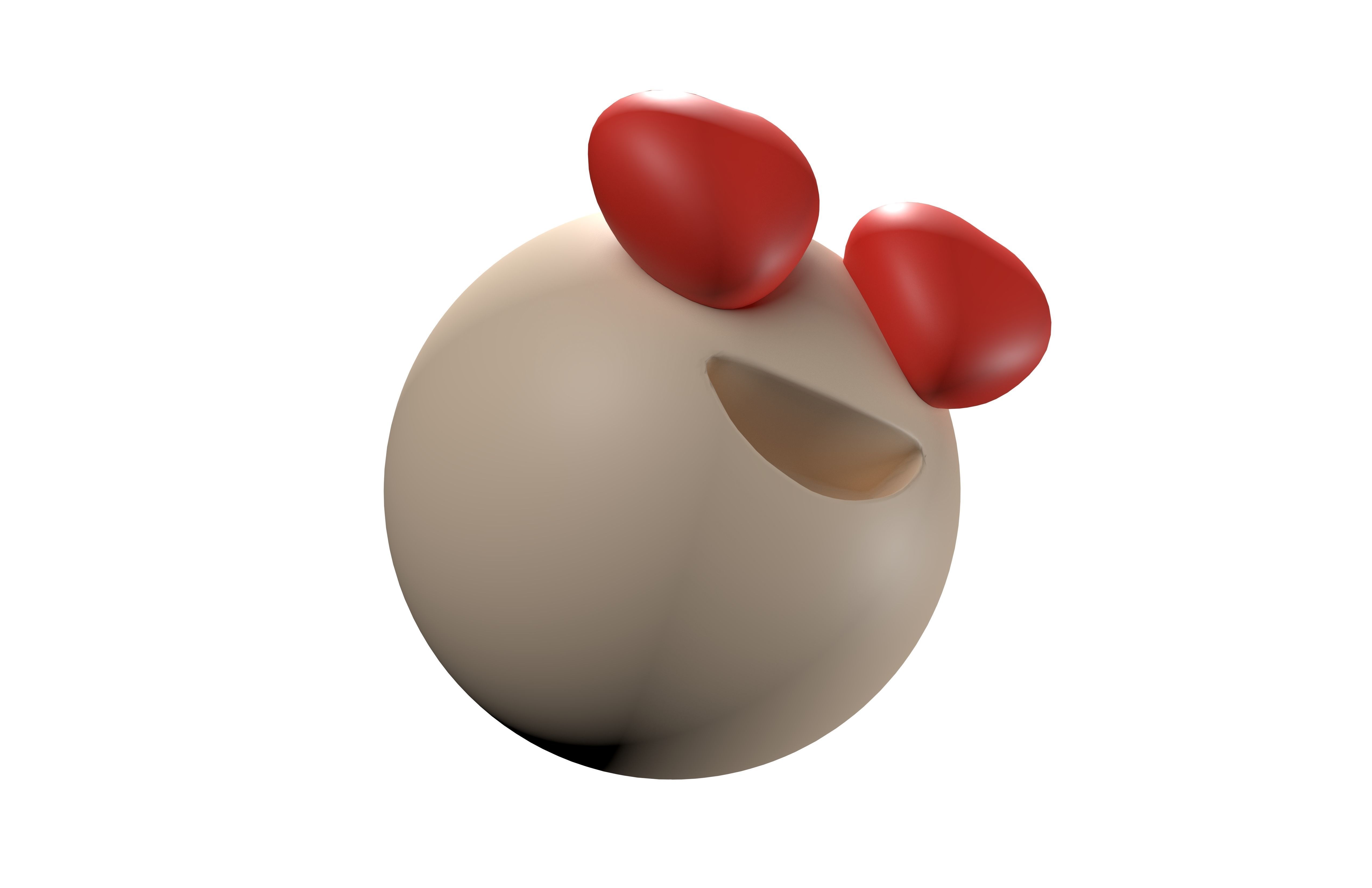 Smiling Face with Heart-Eyes 02 Low-poly 3D model_3