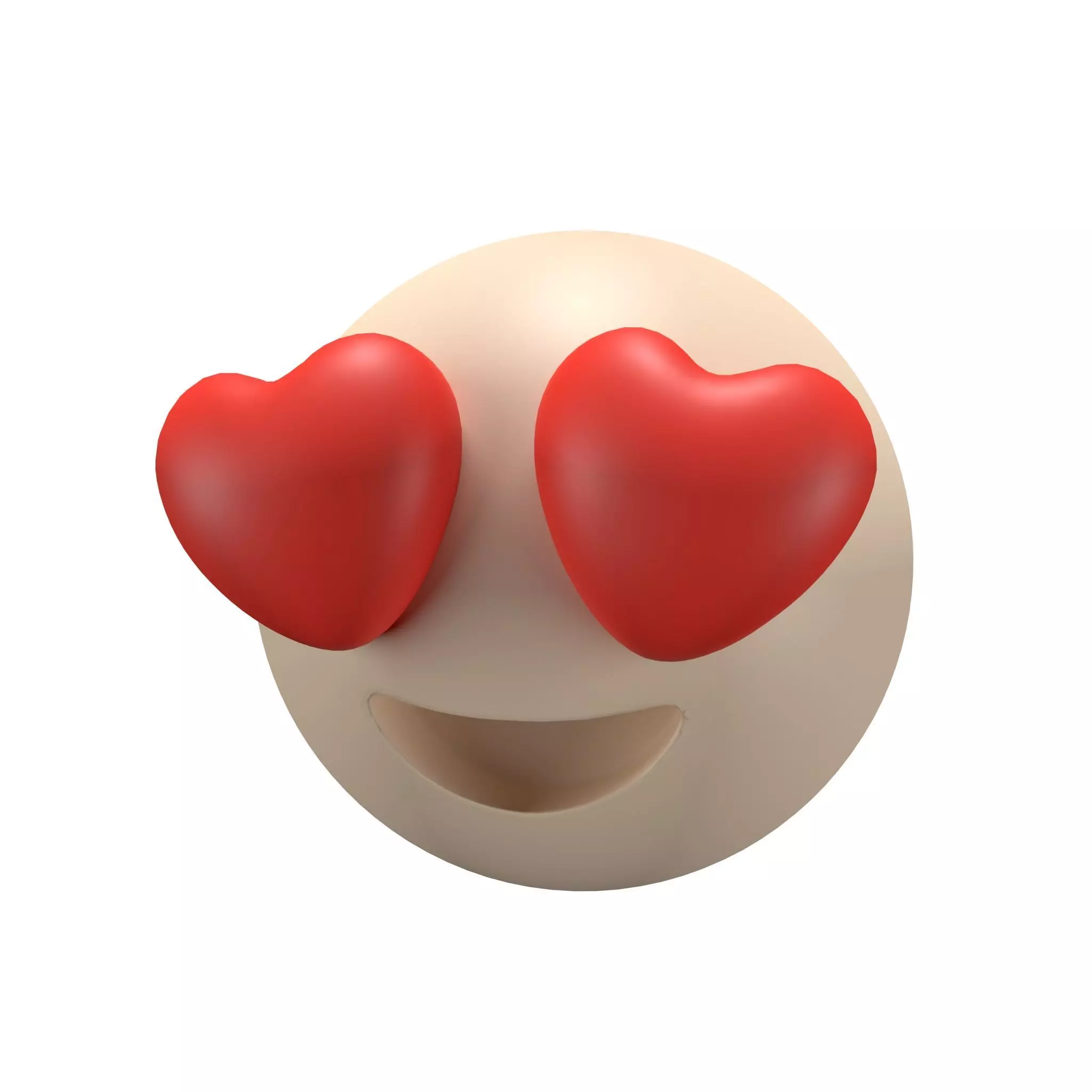 Smiling Face with Heart-Eyes 02 Low-poly 3D model_0