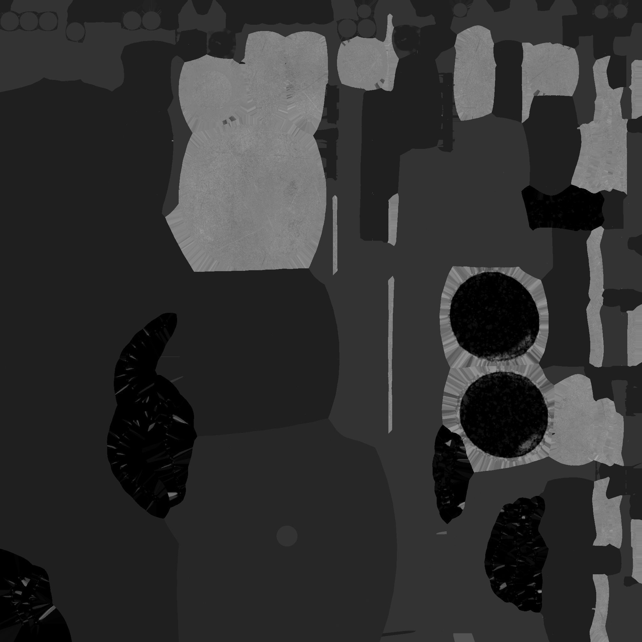 Brain Robot G02 White Blue - SciFi Character Design Low-poly 3D model_27