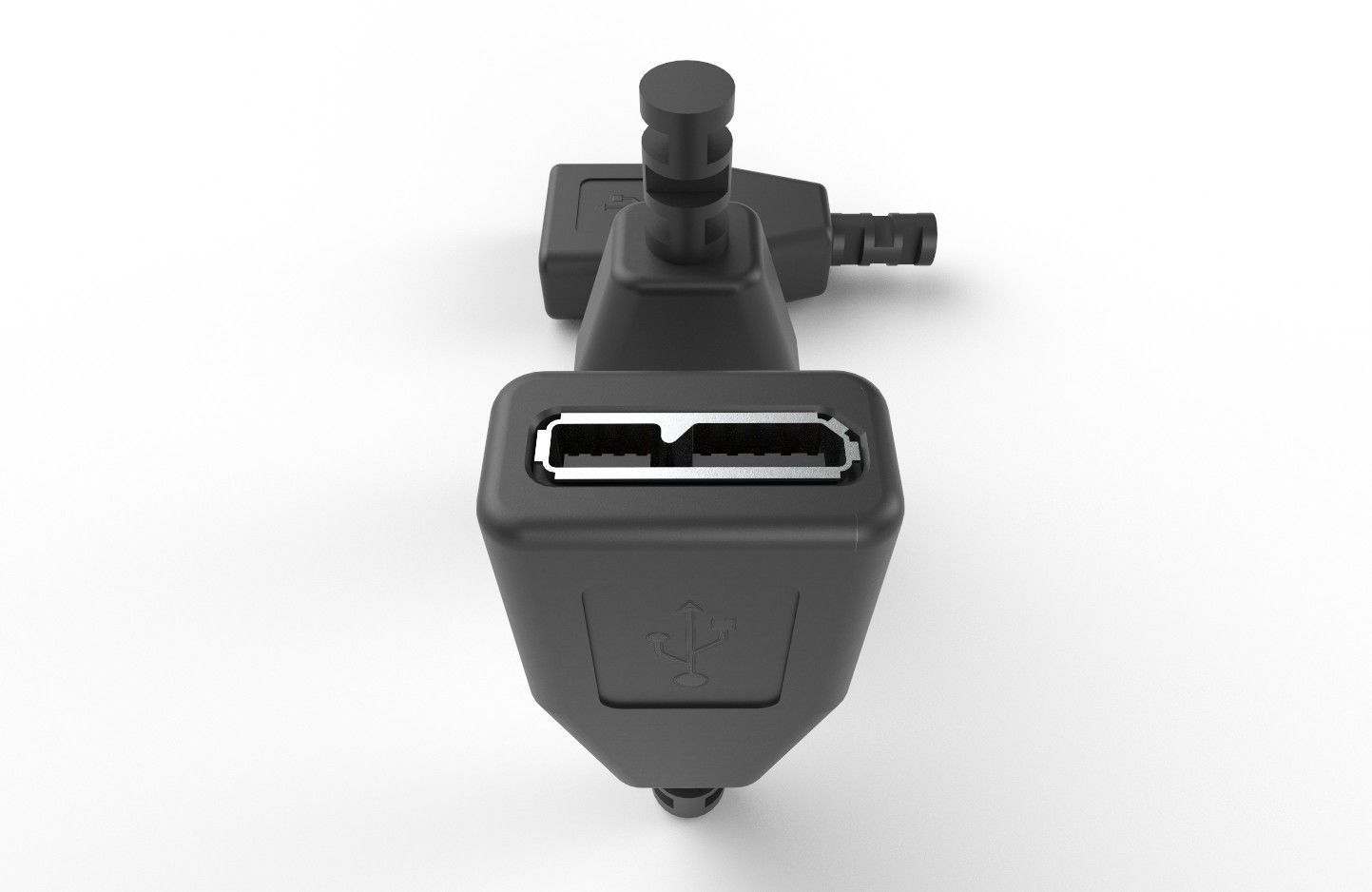 USB M3  Micro Type B 30 Female Low-poly 3D model_29