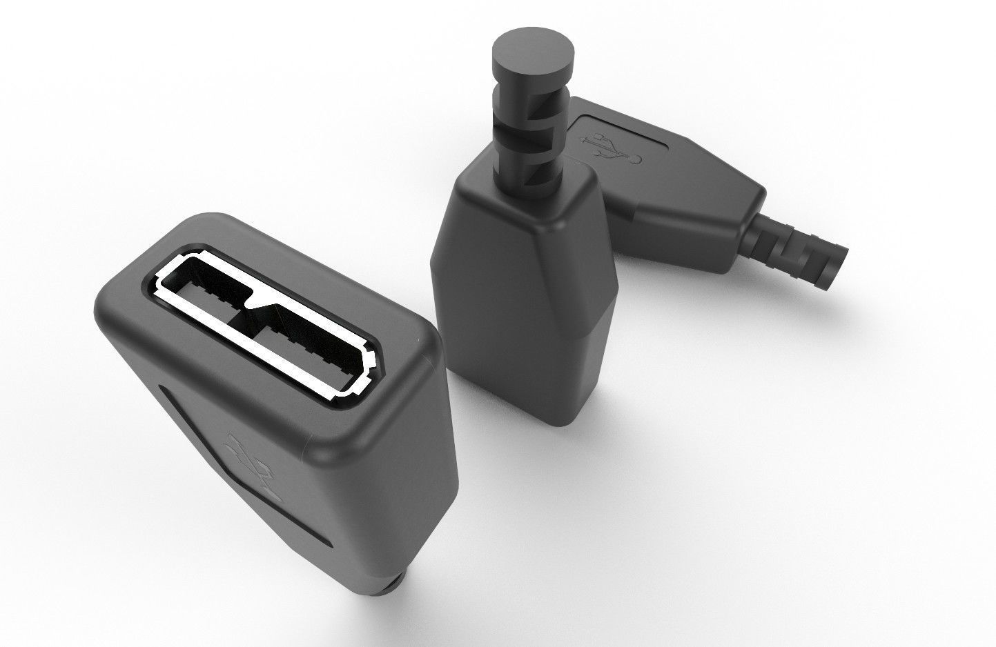 USB M3  Micro Type B 30 Female Low-poly 3D model_14