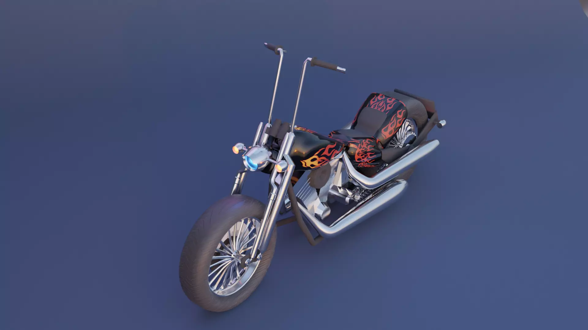 Old school motor cycle Free 3D model