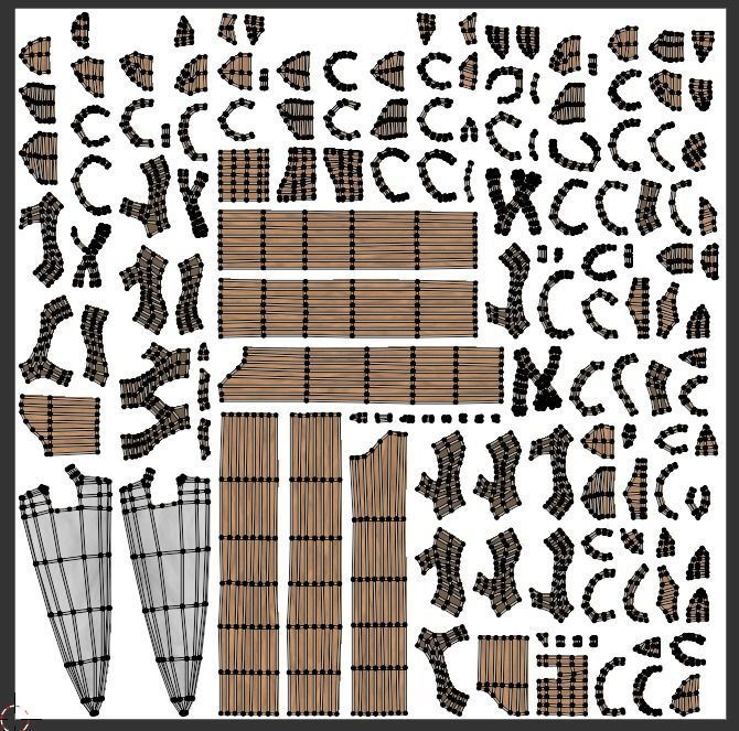 spear low-poly PBR with wooden handle Low-poly 3D model_22