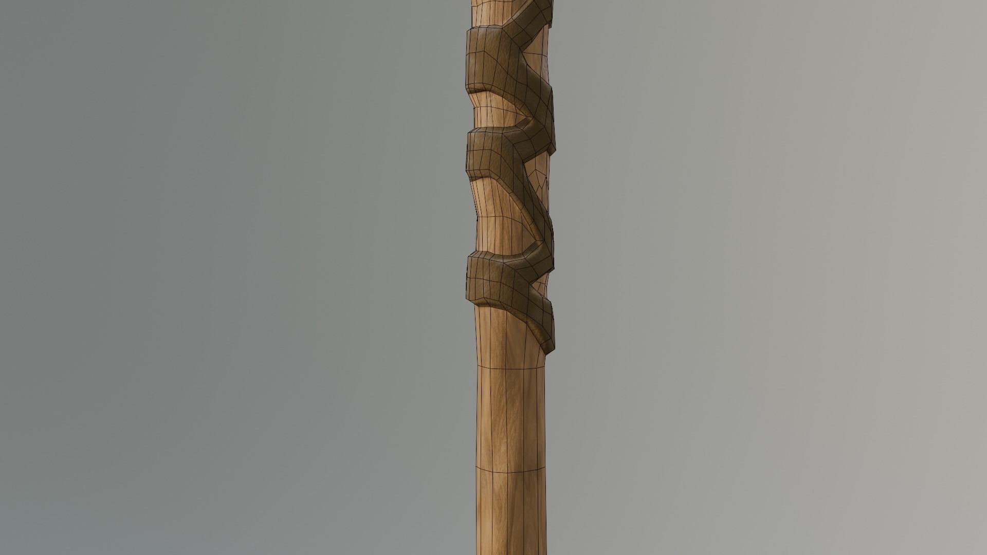 spear low-poly PBR with wooden handle Low-poly 3D model_18