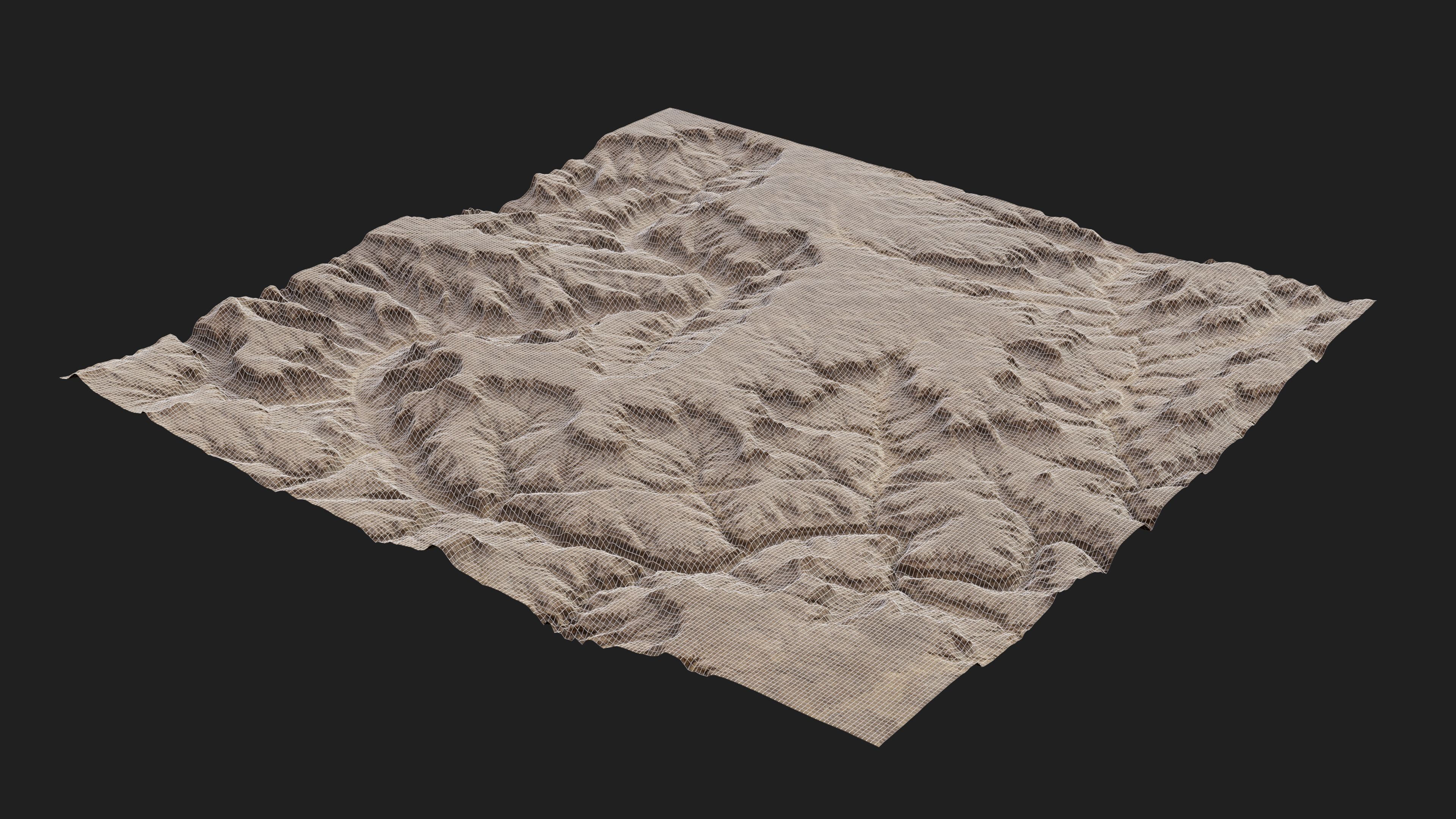 Canyon Landscape Low-poly 3D model_5