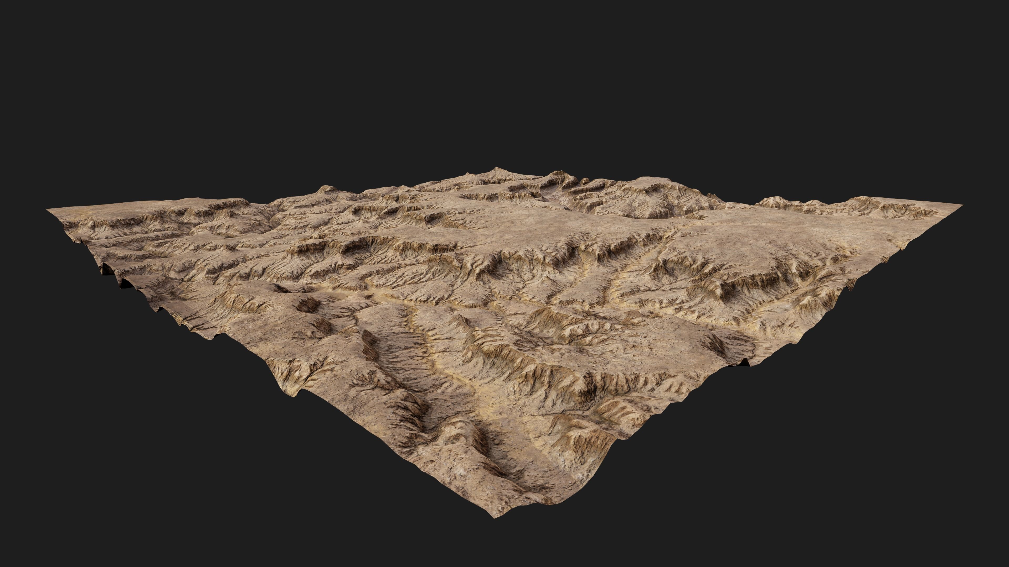 Canyon Landscape Low-poly 3D model_3