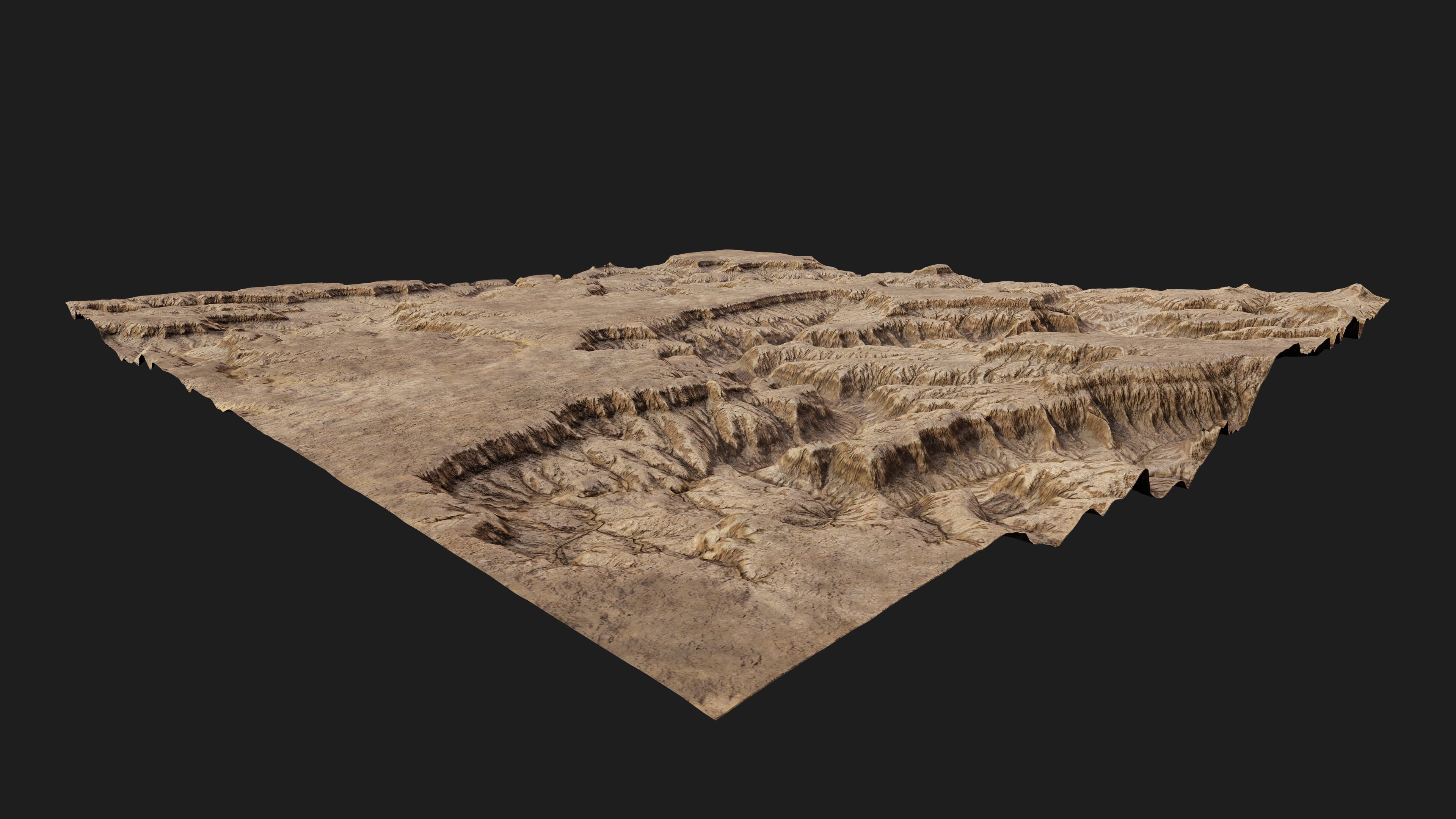 Canyon Landscape Low-poly 3D model_4