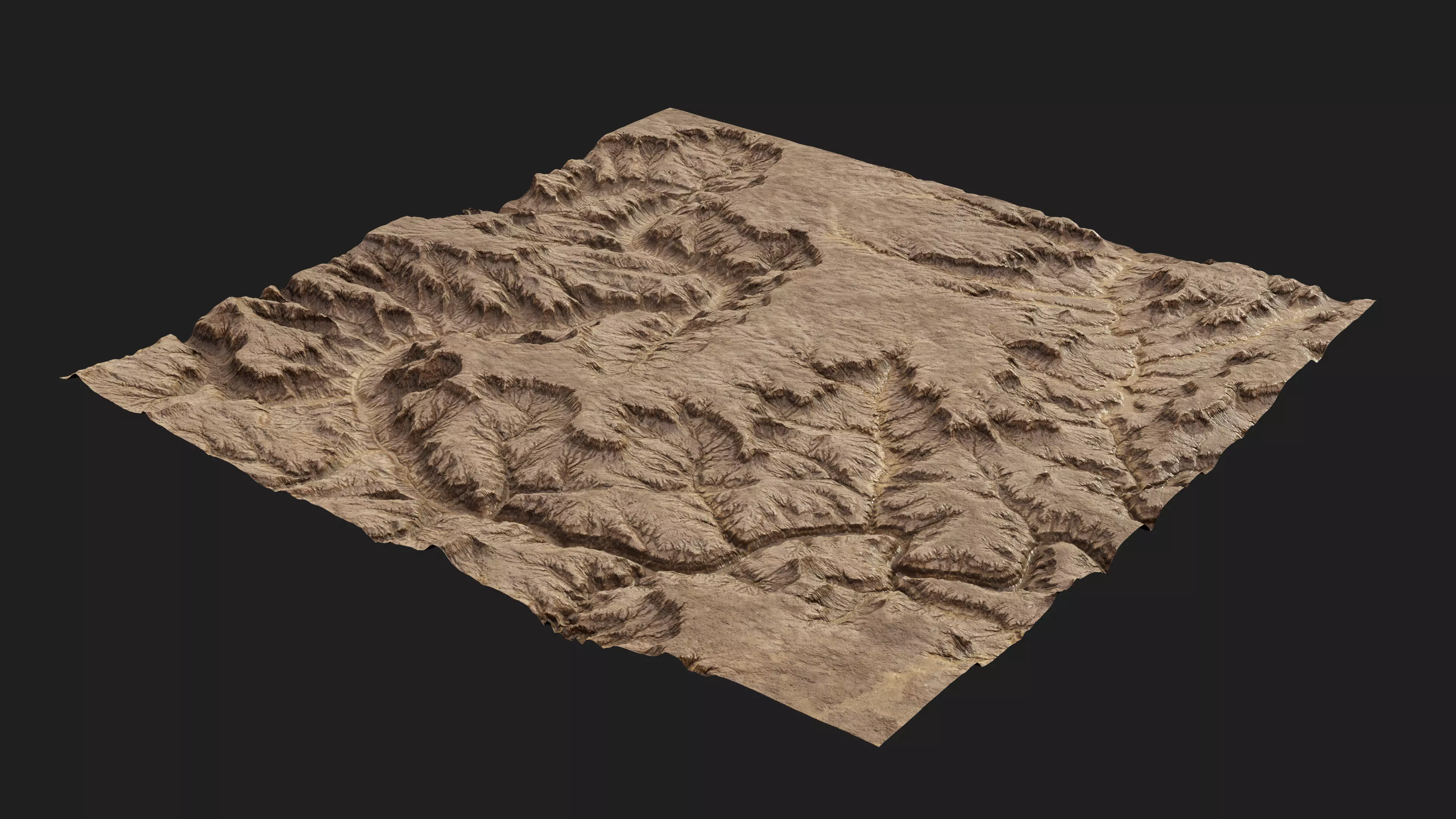 Canyon Landscape Low-poly 3D model_0
