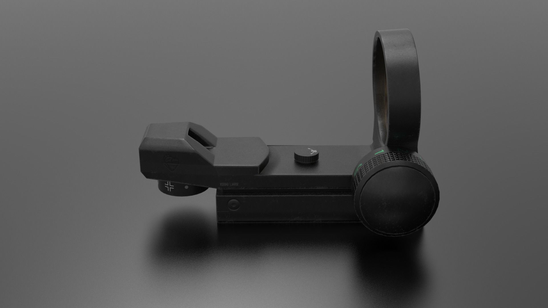 Red Dot Sight 22mm Low-poly 3D model_3