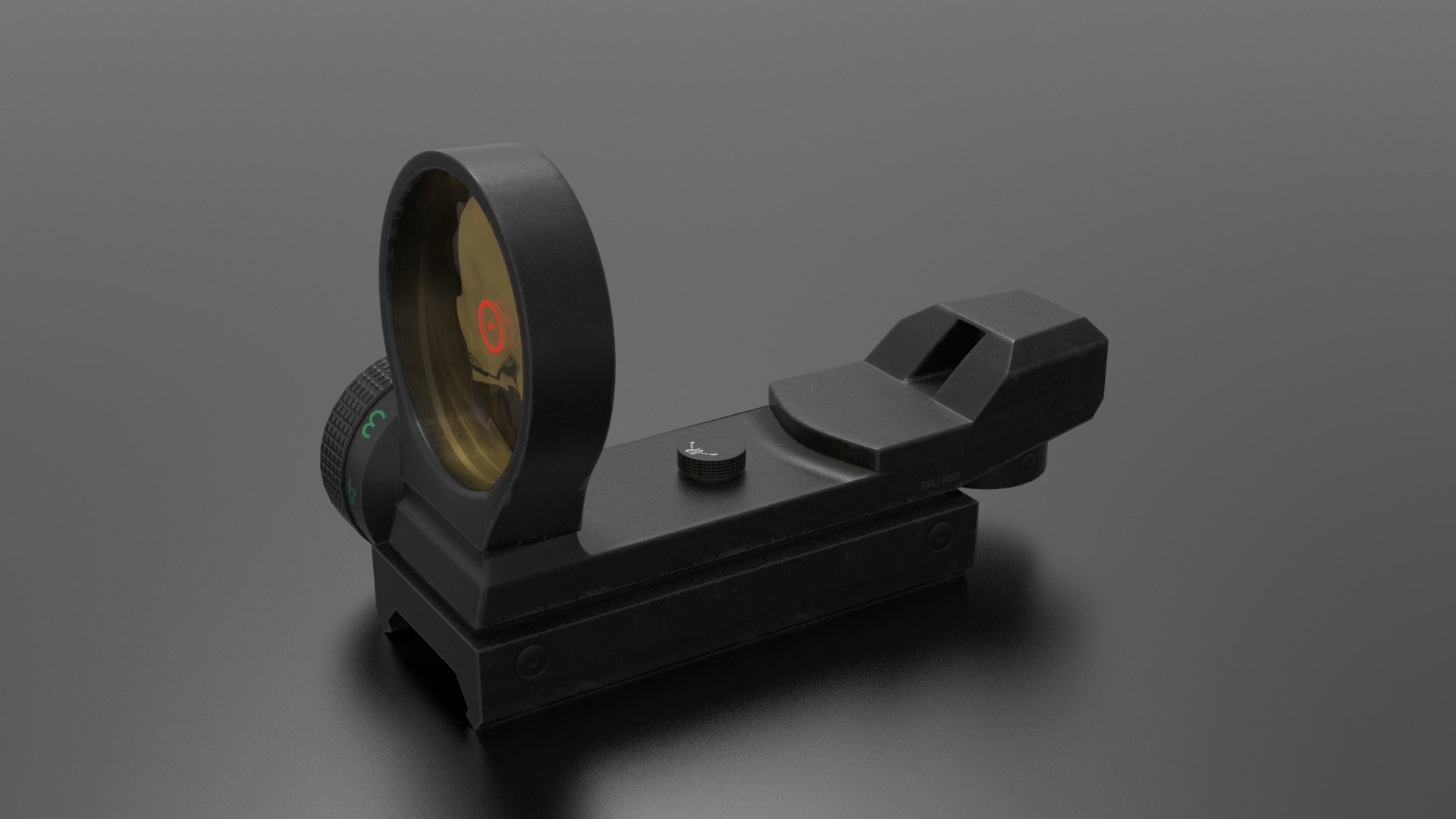 Red Dot Sight 22mm Low-poly 3D model_6