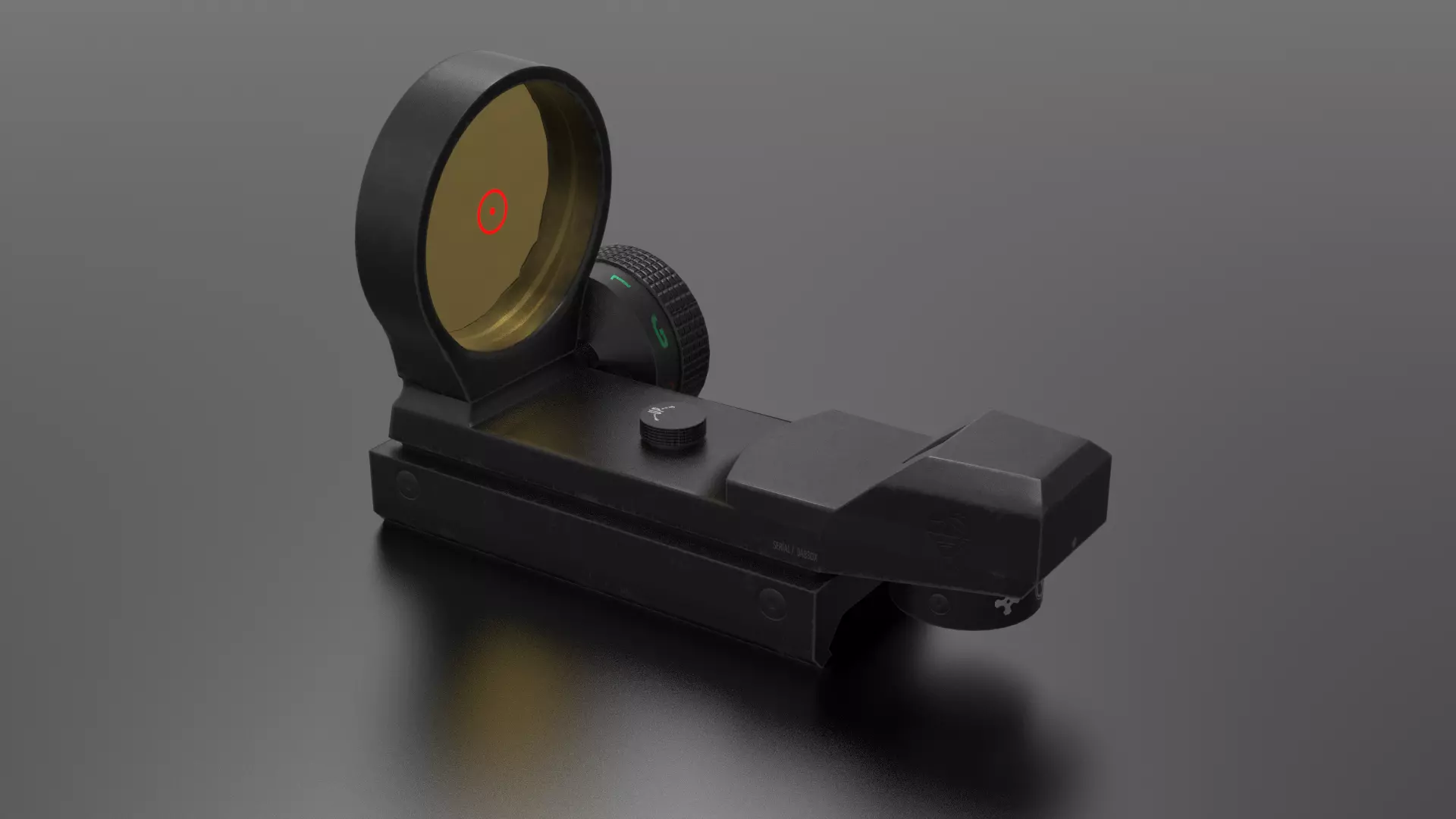 Red Dot Sight 22mm Low-poly 3D model_0