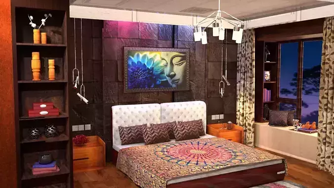 Beautiful bedroom interior