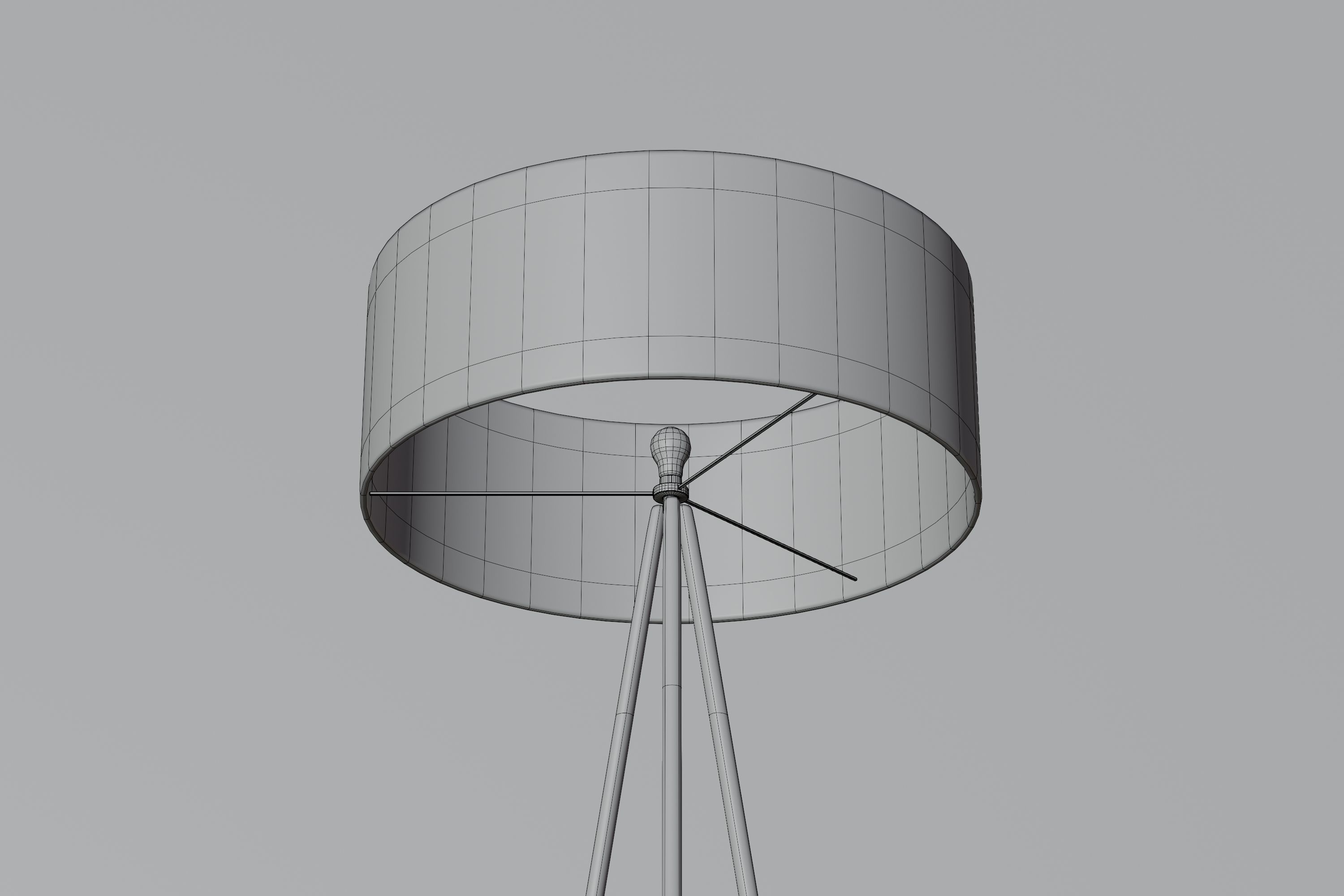 Modern Standing Lamp Low-poly 3D model_10