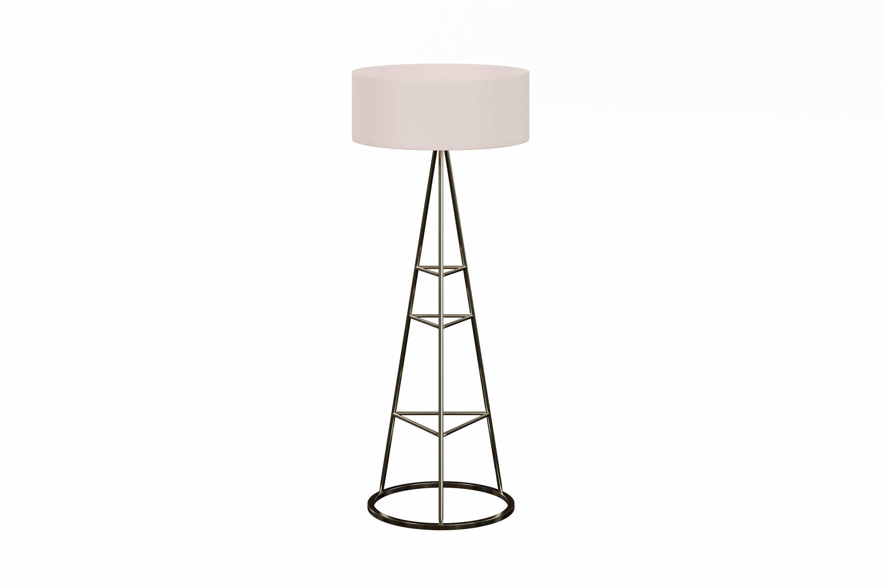 Modern Standing Lamp Low-poly 3D model_5