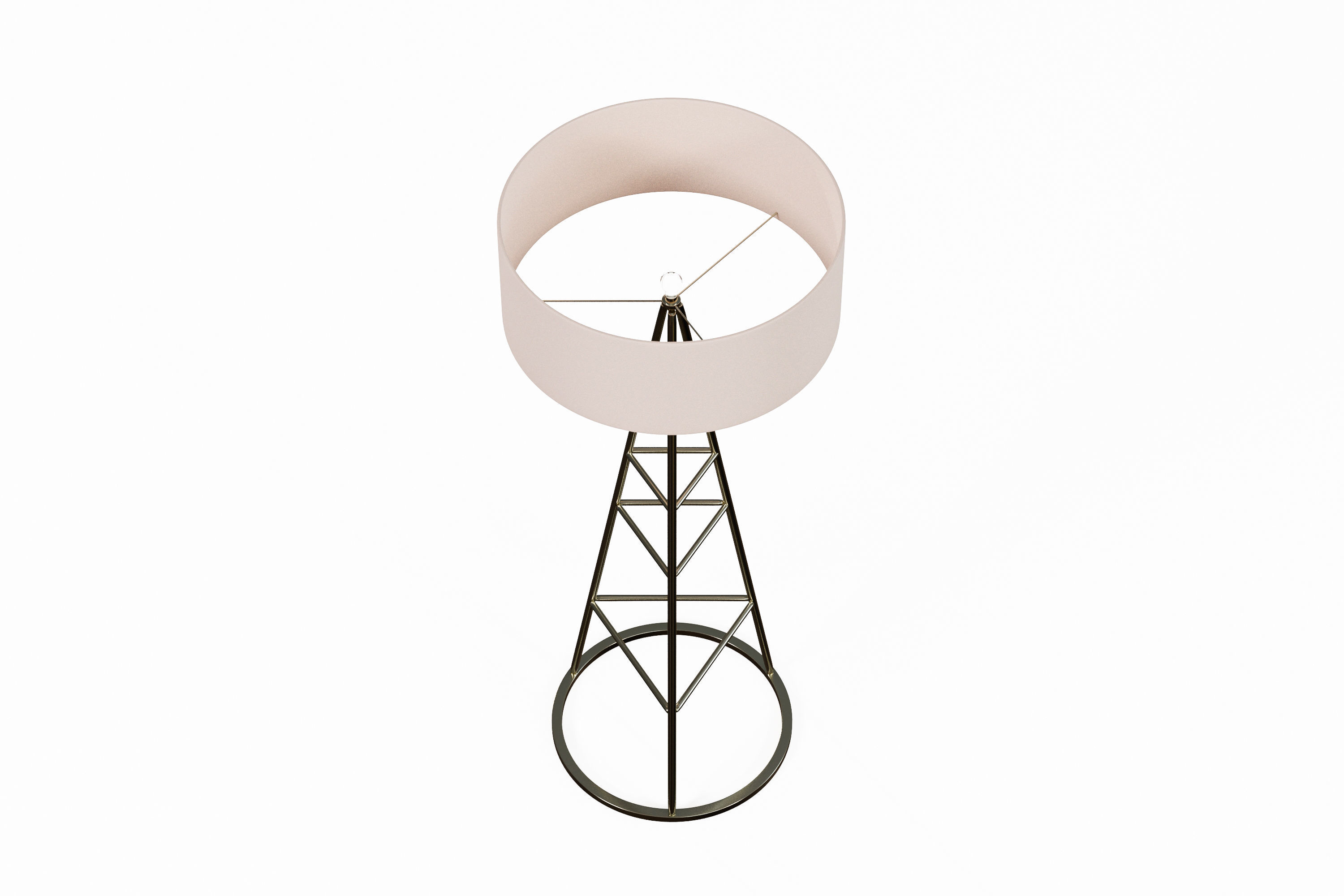 Modern Standing Lamp Low-poly 3D model_7