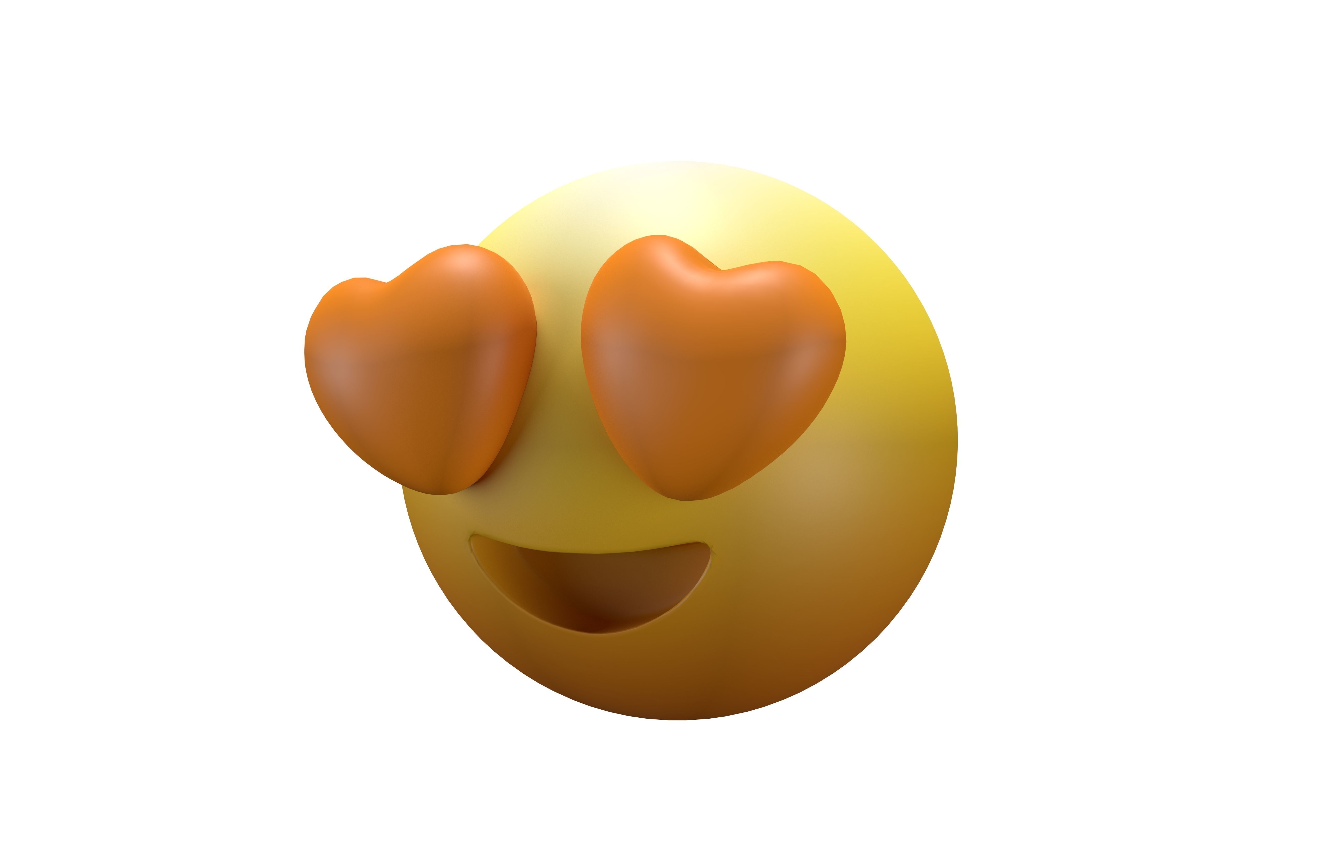 Smiling Face with Heart-Eyes 12 Low-poly 3D model_1