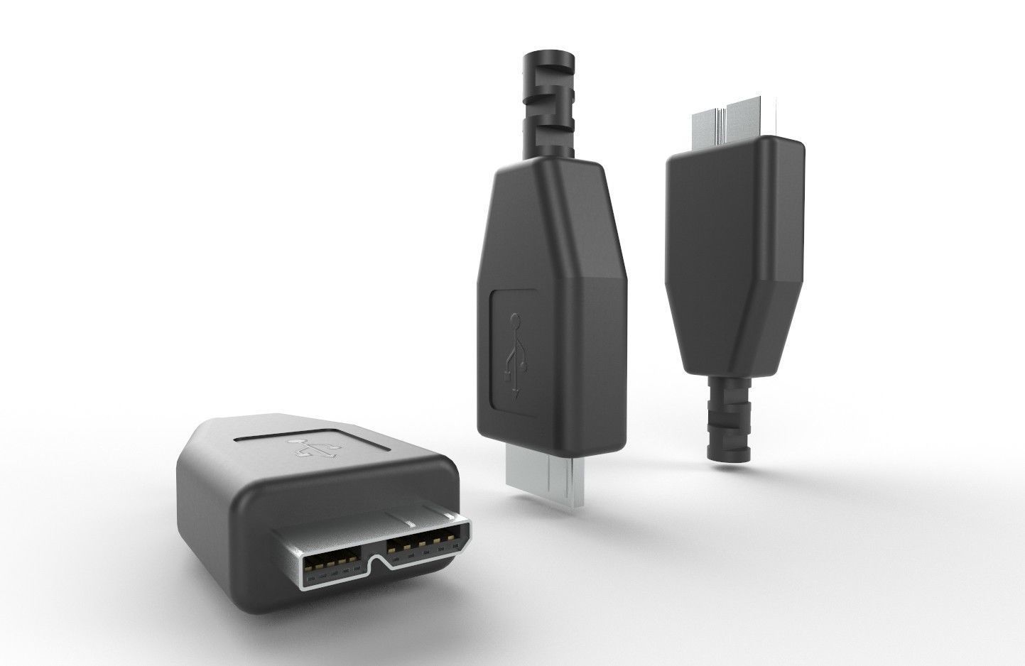 USB M4 Micro Type B 30 Male Low-poly 3D model_20