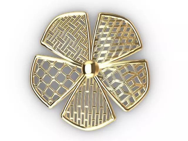 5 petal jali flower necklace stl verified 3D print model