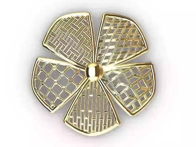 5 petal jali flower necklace stl verified  3D print model