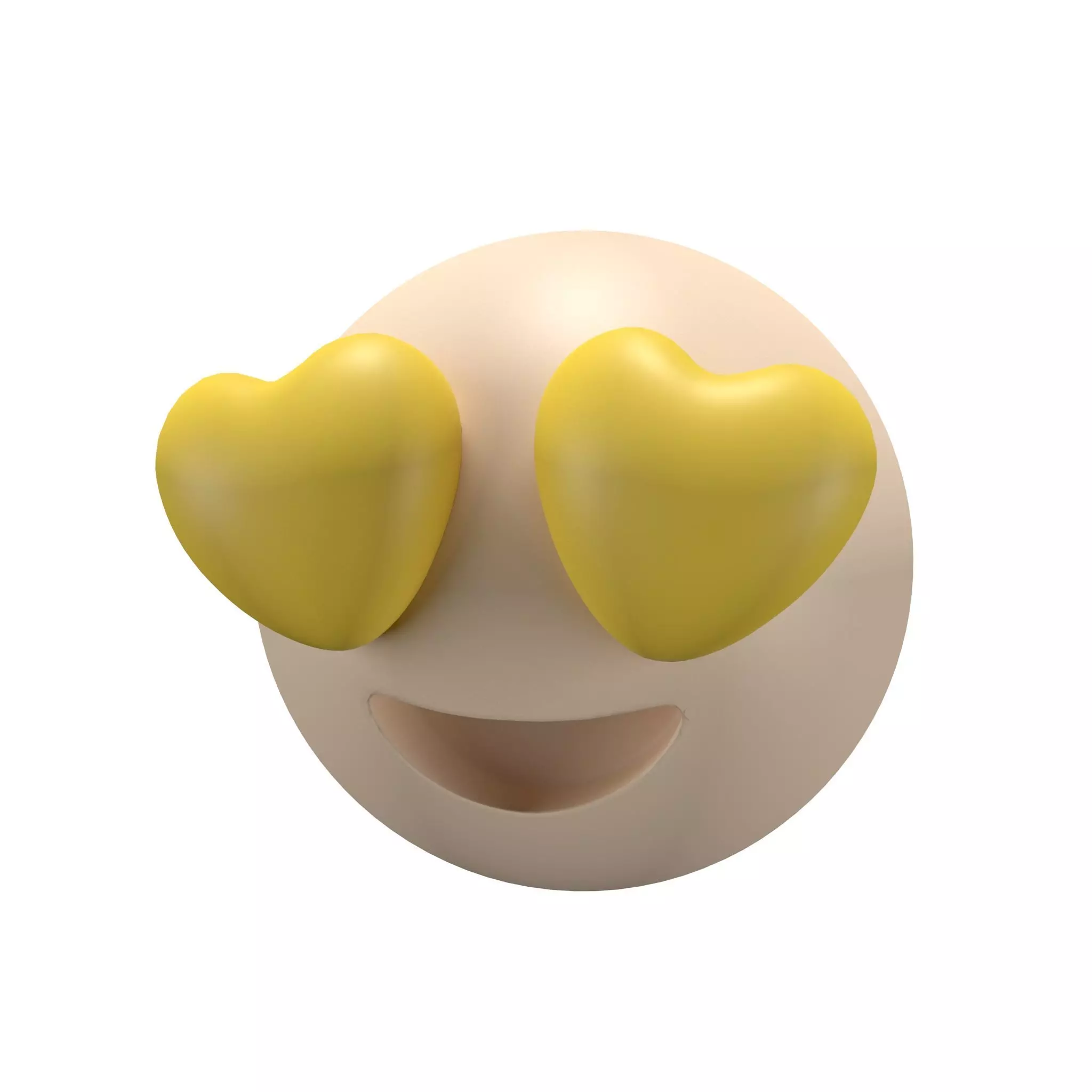 Smiling Face with Heart-Eyes 14 Low-poly 3D model_0