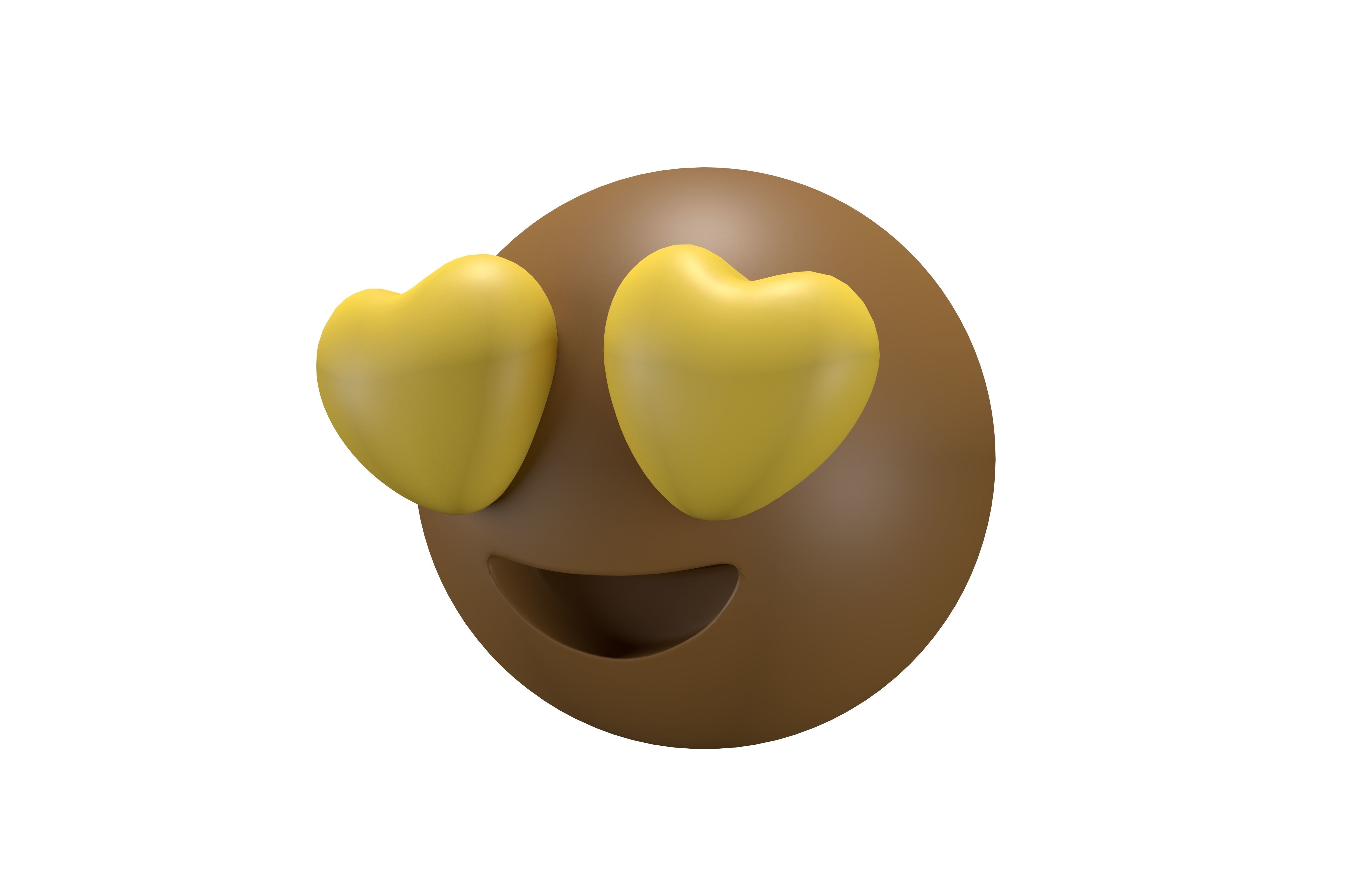 Smiling Face with Heart-Eyes 15 Low-poly 3D model_1