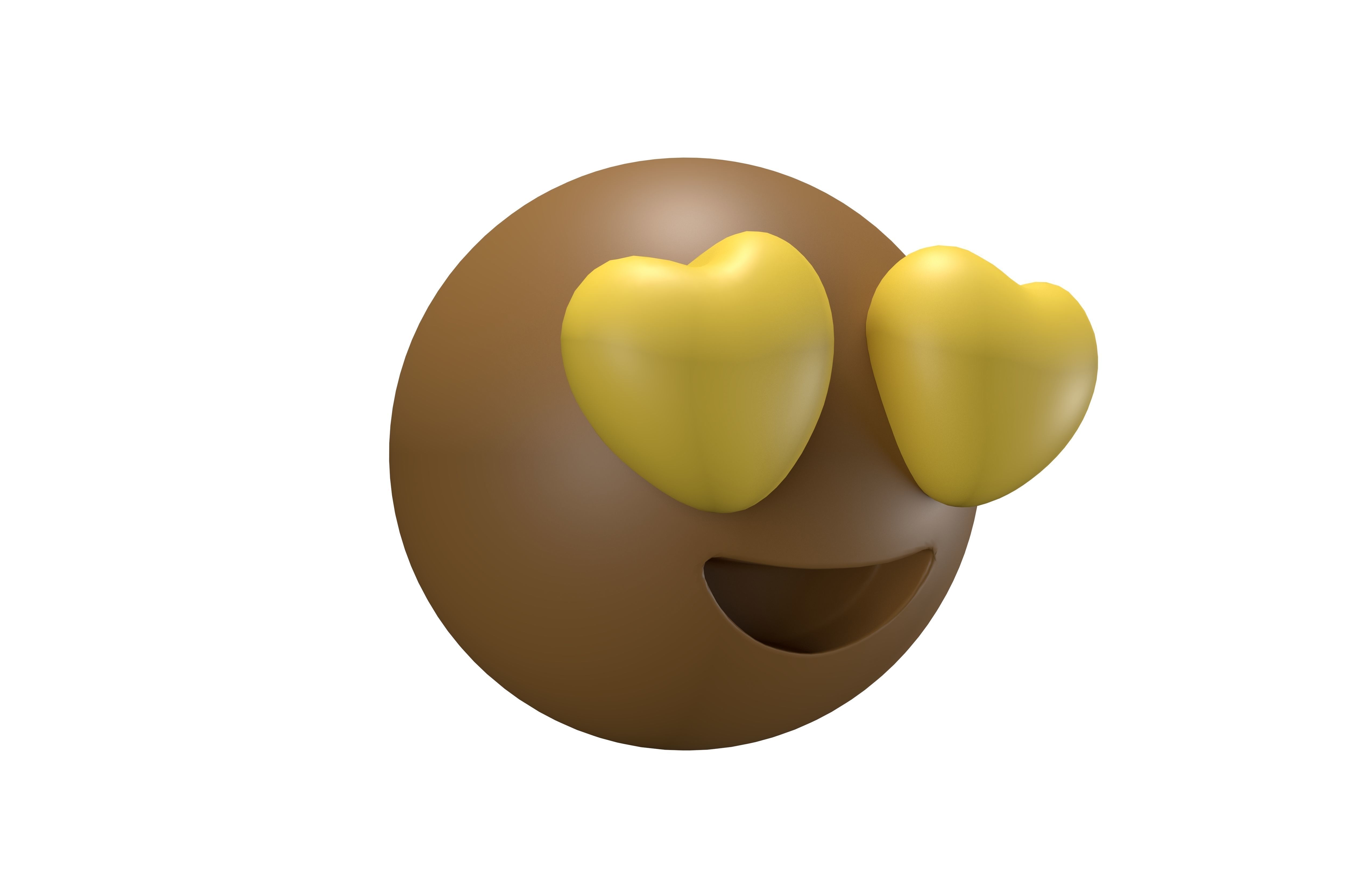 Smiling Face with Heart-Eyes 15 Low-poly 3D model_3