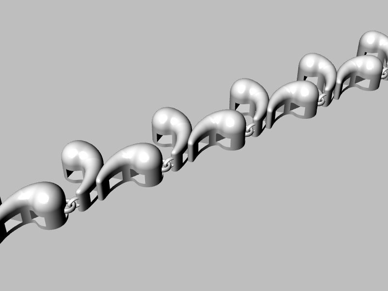 4 butterfly bracelet chain link stl verified  3D print model_9