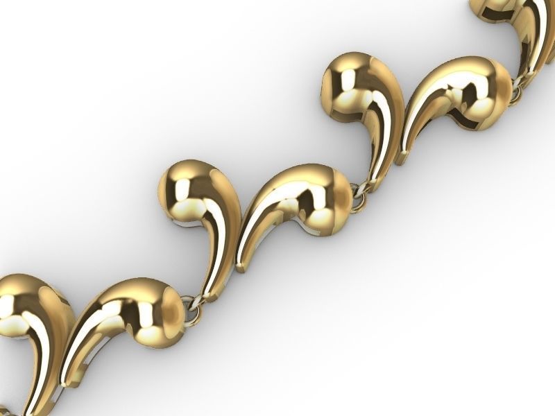 4 butterfly bracelet chain link stl verified  3D print model_10