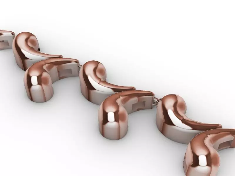 4 butterfly bracelet chain link stl verified  3D print model_0