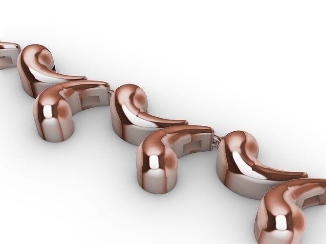 4 butterfly bracelet chain link stl verified  3D print model