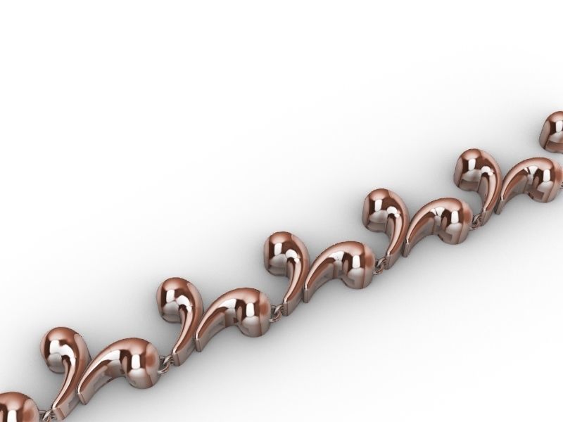 4 butterfly bracelet chain link stl verified  3D print model_4
