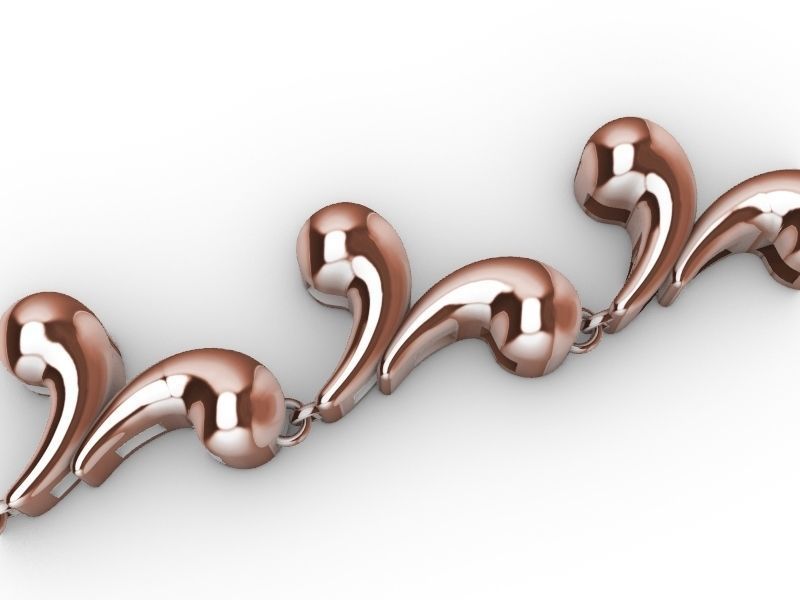 4 butterfly bracelet chain link stl verified  3D print model_7