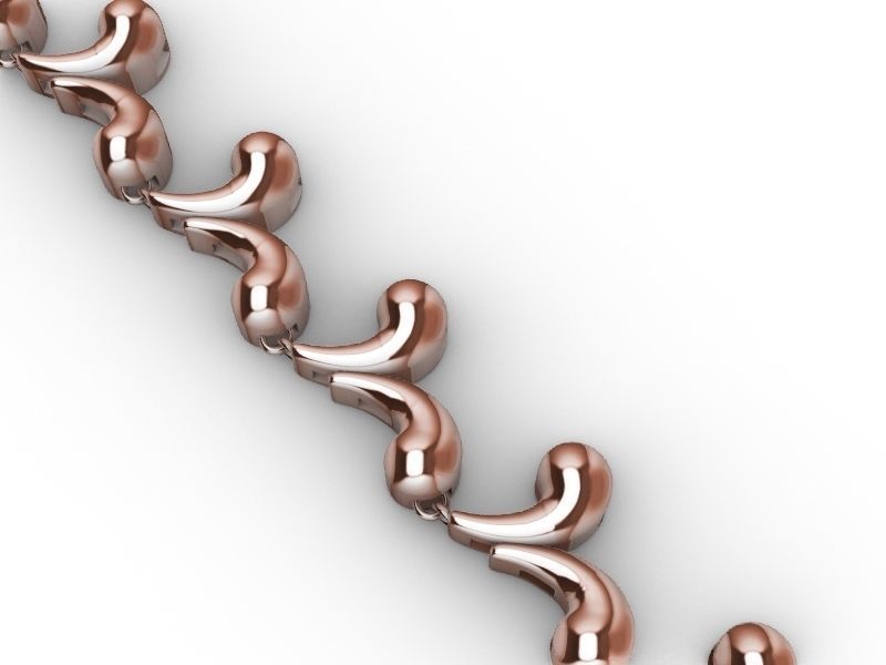 4 butterfly bracelet chain link stl verified  3D print model_5