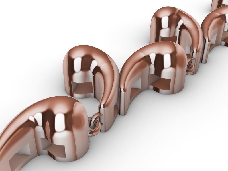 4 butterfly bracelet chain link stl verified  3D print model_1