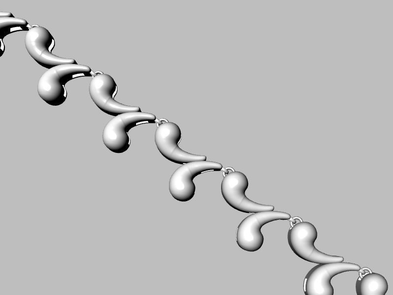 4 butterfly bracelet chain link stl verified  3D print model_8