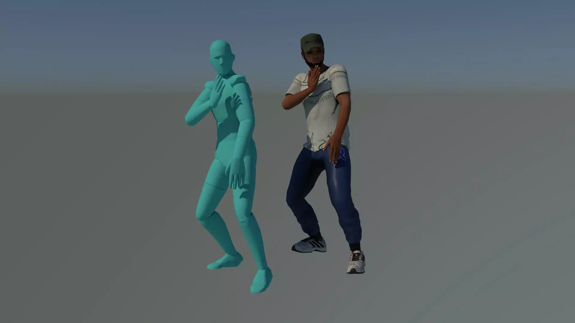 character modelling and rigged Low-poly 3D model_0