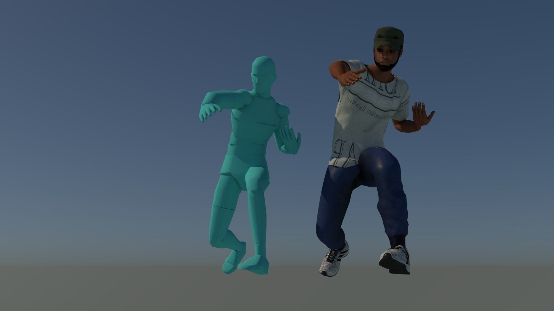 character modelling and rigged Low-poly 3D model_2