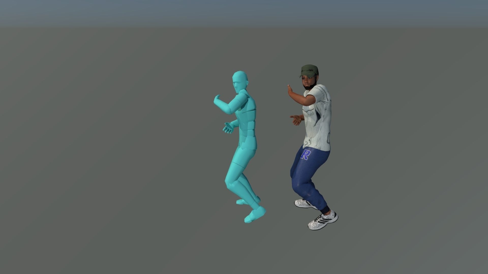 character modelling and rigged Low-poly 3D model_4