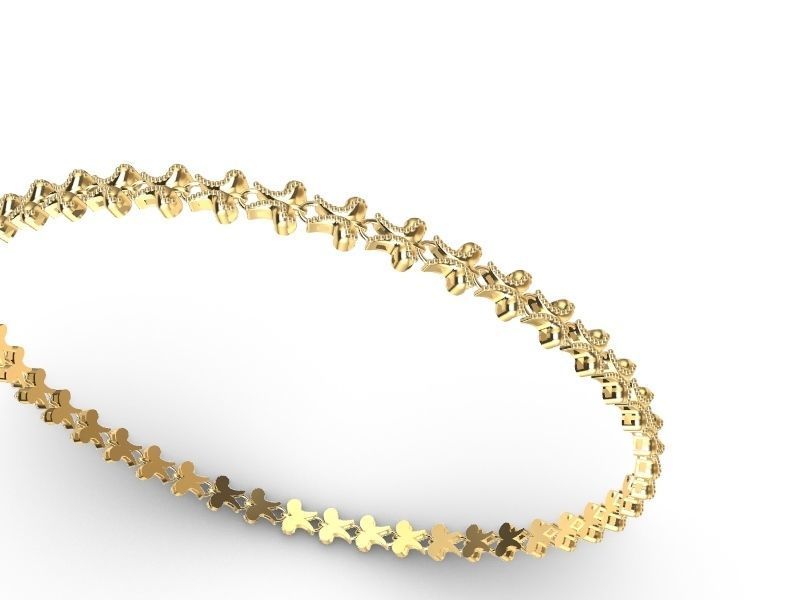 3 butterfly bracelet chain link stl verified 3D print model_13