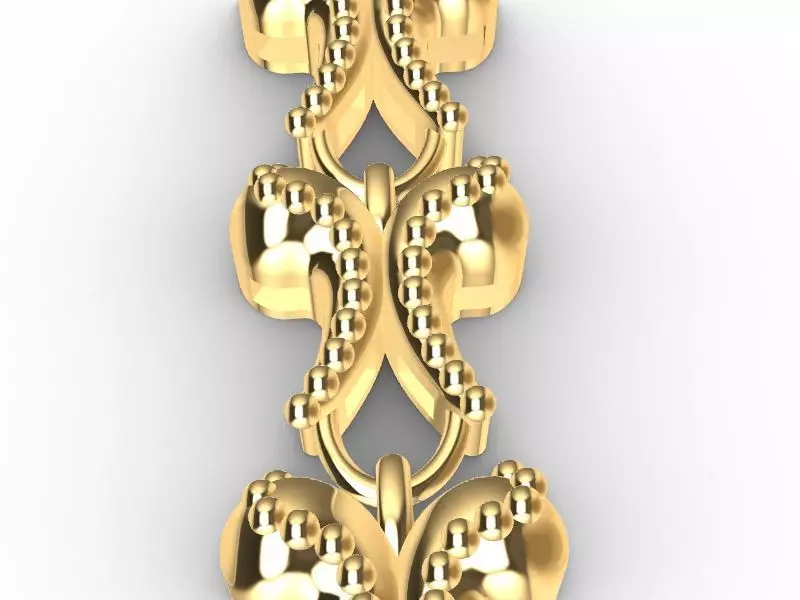 3 butterfly bracelet chain link stl verified 3D print model_0